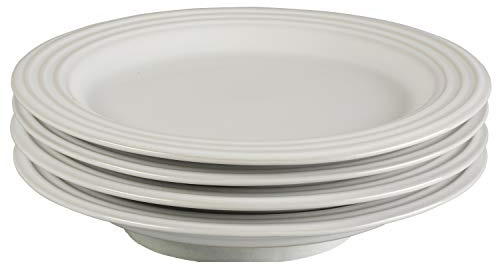 Le Creuset Stoneware Set of 4 Salad Plates, 8.5 each, White