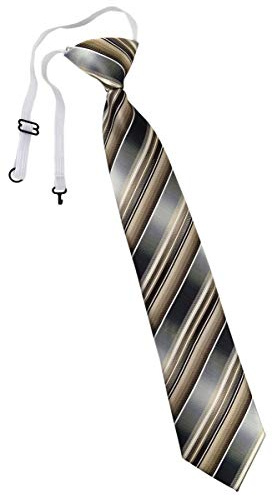 TigerTie Cravate pour enfant à rayures - Cravate pré-nouée avec élastique, ca. Länge 37 cm (incl. Knoten), Breite 7 cm