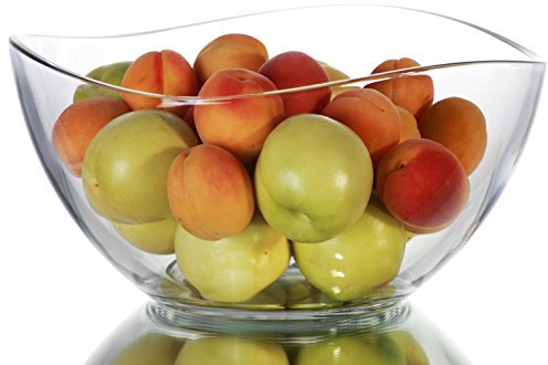 PLATINUX Frutero de cristal de 1,7 L, para postre, ensaladera, grande