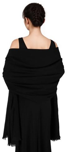 SWAT PANY Schal Schwarz Damen Winter Schals Tücher für Damen Pashmina Winterschal Stola Damen für Festlich Abendkleid