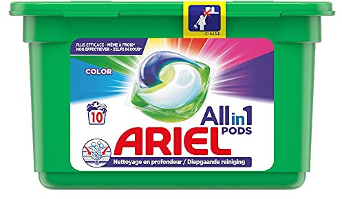 Ariel - Dosettes Tout En 1, Capsules De Détergent Colorées - 10 Lavages
