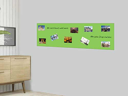 TESTSIEGER l BUNTE Magnetfolie magnetische PVC-freie Magnet Schreibtafel Folie | Testnote 1,4 | beschreibbar zuschneidbar | Rückseite selbstklebend | inkl.Kreidestift (lime grün, 90x60cm)
