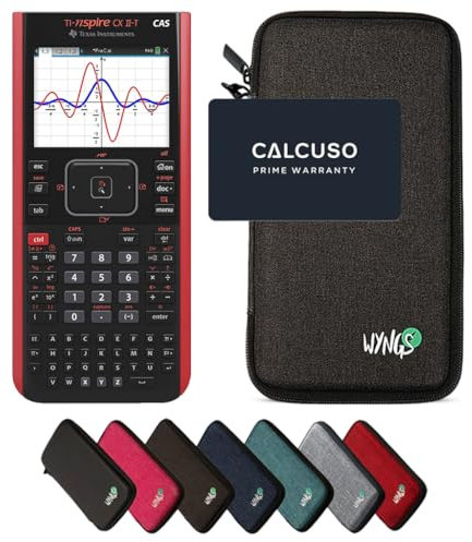 TI-Nspire CX II-T CAS inkl. WYNGS Schutztasche Dunkelgrau - Grafikrechner - Basic Set