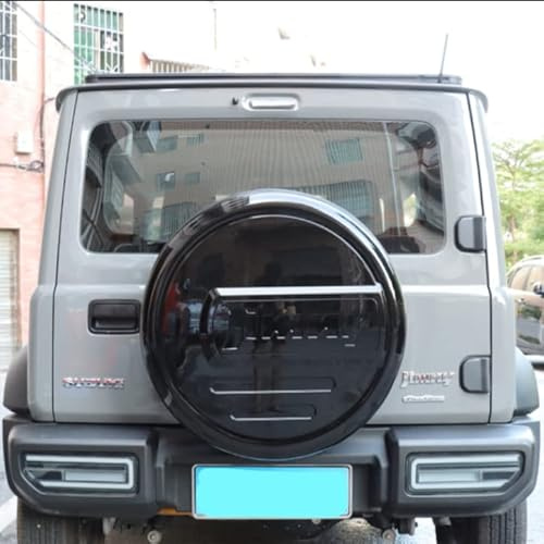 HEYSOF ABS, Copriruota Scorta per Auto, Custodia Morbida Custodia Protettiva, Styling a Guscio Tartaruga, Accessori Decorazione Retrofit Esterni, per Suzuki Jimny JB64 Sierra JB74W 2019 2020,bla-CK
