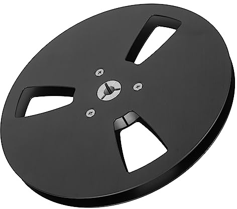 Carrete de Recogida, Carrete de Recogida Vacío de 1/4 7 Pulgadas a Carrete, Carrete Pequeño de Cubo Abierto, Carrete de Recogida de Cinta de Sonido con 3 Agujeros, Carrete de (Negro)