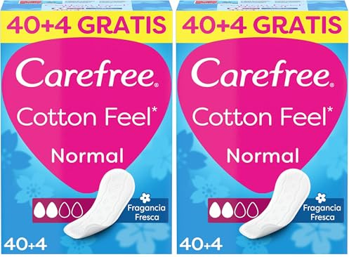 Carefree Salvaslip Cotton Fragancia Fresca 44 unidades 120 g (Paquete de 2)