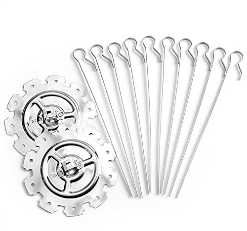 Cage à Aiguilles de Brochettes de Rôtissoire de BBQ d'acier Inoxydable pour Le Four électrique, Ensemble D'outils de Gril de Fabricant de Kebab de Barbecue