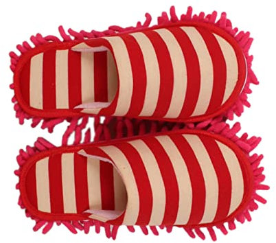 FRCOLOR Pantoufles De Nettoyage Paresseuses Chenille Semelle Antidérapante Multifuctions pour Sols Bois Carrelage Et Vinyle Pantoufles Épousseteurs Unisexes pour Usage Intérieur