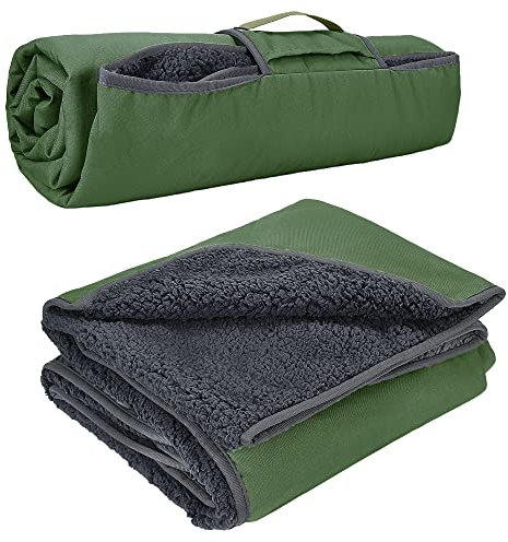 Kato Tirrinia campingfilt vattentät, utomhusfilt stugsömn resefilt sandtät varm picknickfilt fleecefilt för camping, resor, stränder, hundar och hemmabruk 130 x 150 cm