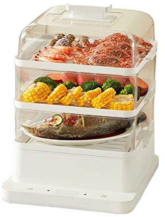 ANSNOW Cooking Pots Three Layer Electric Steamer, Large Capacity and Multi-Function Household Steam Cooker, Intelligent Breakfast Reservationhine