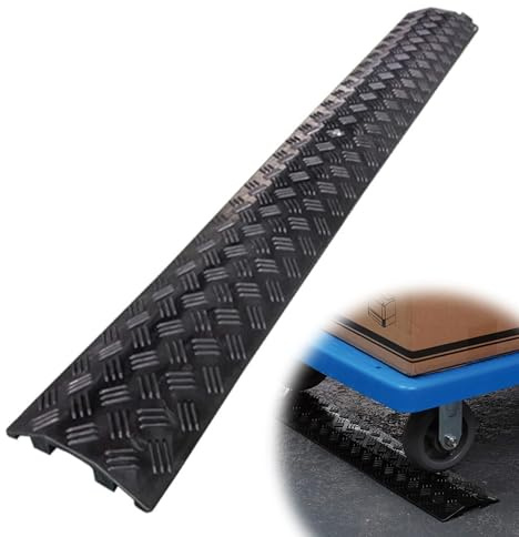 Kabelbrücke 1m Kabelkanal Überfahrschutz Kabelrampe Schlauchbrücke Kabelkanal Brücke Kabel mit Stecksystem, erweiterbar, Schwarz