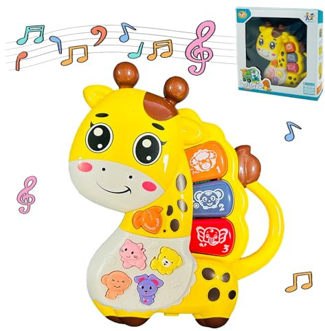 Felly Baby Spielzeug 12 Monate Baby Giraffe Musikspielzeug Aktivität Lernspielzeug, Babyspielzeug ab 12-18 Monate mit licht & Sound, Tummy Time Toys ab 1 2 3 Jahre Kinder Spielzeug