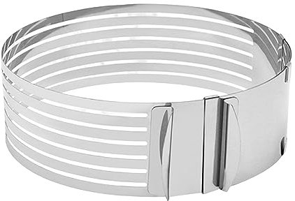Cake Slicer Cake Cutter Ring 9-12inch Adjustable Stainless Steel Round DIY Layer Slicer Anti-Rust Washable Mousse Bread Crepe Cake Leveller