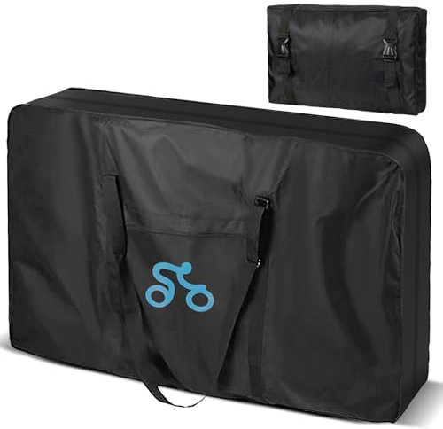 BEZORR Fahrrad Transporttasche,Fahrrad Reisetaschen, Wasserdicht Langlebig 1680D Tragetasche für 26 Zoll Faltrad 700C Mountainbike, Outdoor-Fahrradzubehör, Radfahren Aufbewahrungstasche