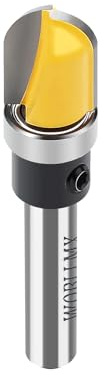 WOBLLMX Fresa de 8 mm para fresadora, diámetro de 12,7 mm con rodamiento de bolas, fresa redondeada, para la herramienta de corte, herramientas de carpintería