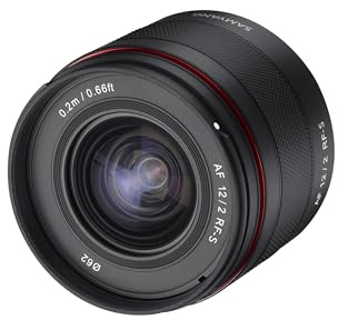 Samyang - AF 12mm F2.0 Canon RF-S - Ultragroothoekobjectief - Opzetlens - Prime