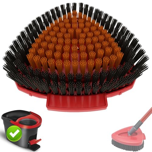 Spin Balai serpillère de rechange pour balai et brosse de sol, brosse de nettoyage triangulaire, poils durs pour salle de bain, cuisine, piscine, garage, terrasse