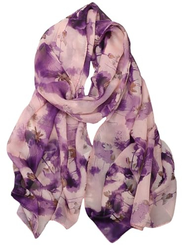 FAIRYGATE Tuch Rosa Schal Sommer Damen - Elegant Halstuch für Frauen Tücher Chiffon Schals Mode 010