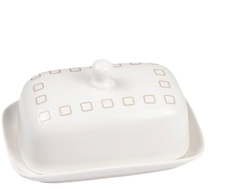 CFY652 Beurrier Boîte à Beurre en céramique rectangulaire Simple avec Couvercle, Style européen, boîte à Beurre for Fromage, boîte de Conservation du Fromage Occidental Boîte à Beurre