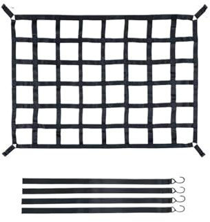 portapacchi Rete Per Bagagliaio Auto, Rete Per Carico, Rete Per Camion, Rimorchio, Rete Estensibile, Reti Per Bagagli Con 4 Cinture Fisse Barre Tetto Portapacchi(S)