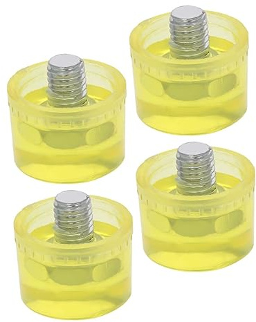 Gatuida Rubber Mallet Head 25mm Shockproof Hammer Tip Replacement for Flooring Installation and Crafts 4pcs Set Impact Resistant Striking Hammer Heads