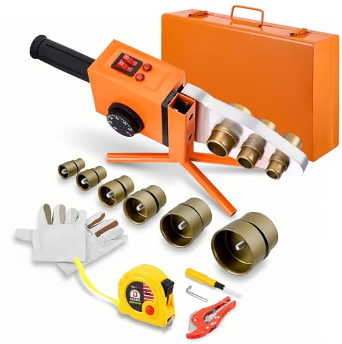 Soldadora De Tubos Ppr De 1600W, Soldadora Profesional Para Tubos De PláStico De ø20–63 Mm Juego Accesorios De 14 Piezas Control De Temperatura De 50–300 °C Para Tubos De Pe Pp Pb Y Pvdf
