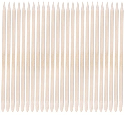 Bastoncini per Cuticole in Legno Arancio 50 Pezzi Beige | Lima e Rimozione Pelle Morta, Uso Professionale, Formato Compatto per Manicure e Pulizia Unghie