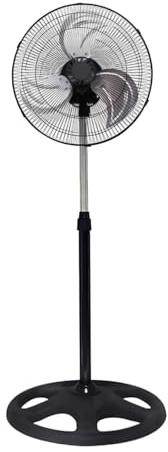 CIVELLO GLOBAL Ventilador de Pie de 18 Pulgadas, Potente Motor de 80W, Oscilación Amplia de 360°, 3 Velocidades, Altura de 125 cm, Ventilador de Suelo Silencioso para Hogar, Dormitorio y Oficina.