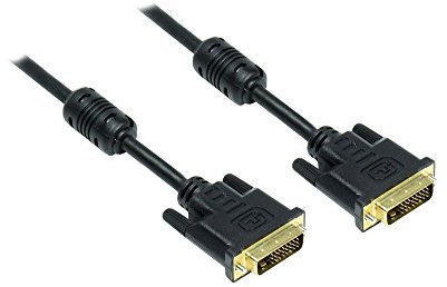 Alcasa DVI-D/DVI-D, 10m câble DVI Noir - Câbles DVI (10m, 10 m, DVI-D, DVI-D, Mâle, Mâle, Or)
