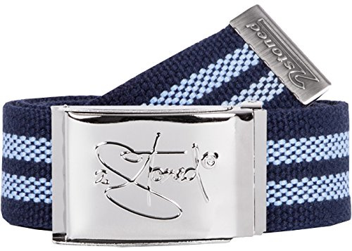 2Stoned Hosengürtel Stoffgürtel Unisex, Gürtelschnalle Chrom Classic, 4 cm breit für Damen und Herren