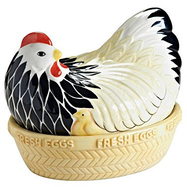 Mason Cash Madre Chip Resistente gallina Nido Huevos Almacenamiento, Multicolor,