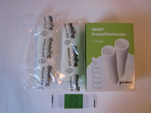 Grünbeck Ersatzfilter für Wasserfilter FS-B 1 1/4 2er Pack (50 µm ohne Schutzglocke) *** (Filterhülse Vlies Filter Feinfilter Hauswasserfilter Kerzenfilter Ersatzkerzenfilter Filterkerze)