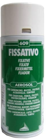 Fissativo per carboncino, matita, pastello, acquerello, tempera