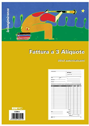 EDIPRO - E5304A - Fakturblock 3 skattesatser 33x3 självrikande f.to 29,7x22