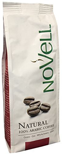 NOVELL - Caffè naturale 100% Arabica in grani 250g | Chicchi naturali per un'esperienza gourmet premium | Facile da usare con valvola unidirezionale | Arabica sostenibile
