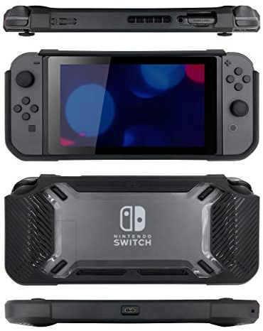snakebyte Switch TOUGHCASE - schwarz - Harte Schutzhülle / Hardcover Case für Nintendo Switch (Konsole und Joy-Con) / kratzfeste Rückseite aus Polykarbonat / ergonomischer Grip / robuste Hülle