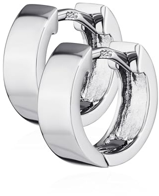 NKlaus silver par 925 sterlingsilver fällbara örhängen dam creolörhängen 11,3 x 3,8 mm anlöpningsskydd 4787