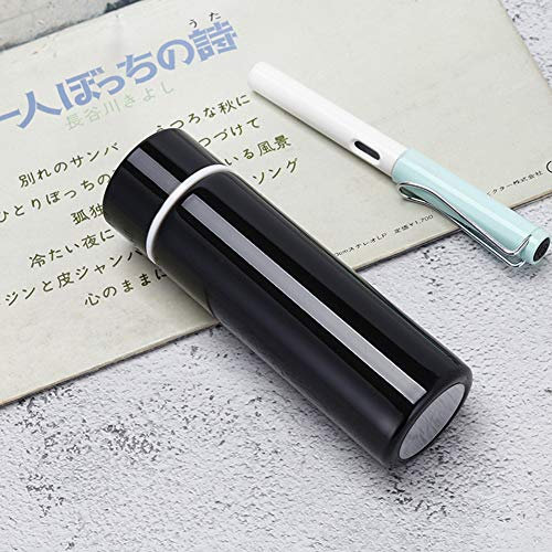 150ml Mini Cute Coffee Vacuum Flasks Insulated Cup Small Capacity Portable Stainless Steel Travel Drink Water Bottle Insulated Cup (Black)