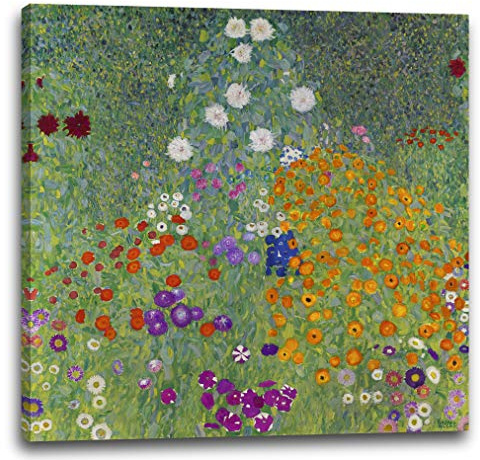 Printed Paintings Leinwand (40x40cm): Gustav Klimt - Bauerngarten (1907)