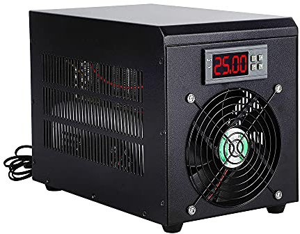 60L Aquarium Kühlsystem, 180W Aquarium Wasserkühler Kühler Wärmer, Aquarium Wasserkühlmaschine mit Pumpe + 2m Schlauch, CE/FCC/CCC/PSE