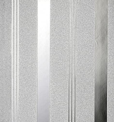 Fine Decor Platinum Bexley Stripe Silver