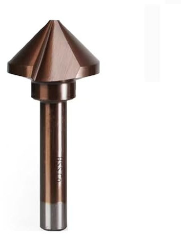 NUSHKI 3 Flauti 90 Gradi Sbavatura Smusso Cutter M35 Cobalto Svasatore Alesatore Trapano Per La Lavorazione Dei Metalli In Acciaio Inox,40 Mm