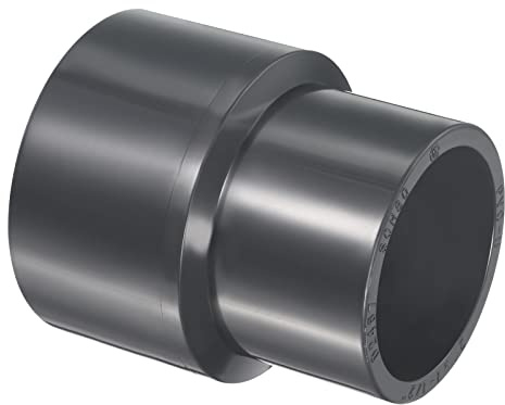 PATIKIL UPVC Reducer Pipe Fitting 2 x 1-1/2 Socket Schedule 80, Straight Coupling Adapter Connector, Gray