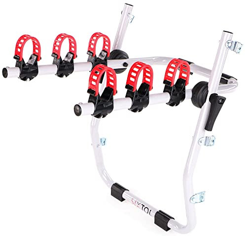 SIXTOL Bike 3 Trunk Portabicicletas Compacto de Acero con fácil fijación a la Puerta Trasera