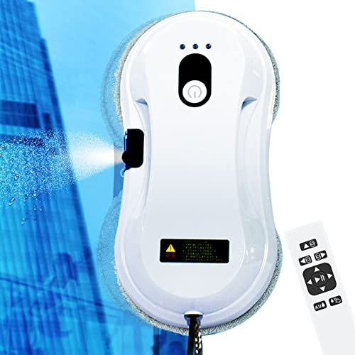 Robot Window Cleaner with Remote, Water Spray Window Cleaning Robot, Window Cleaner Robot with Auto Water Spray, Window Vacuum Cleaner Smart Glass Cleaning Robot