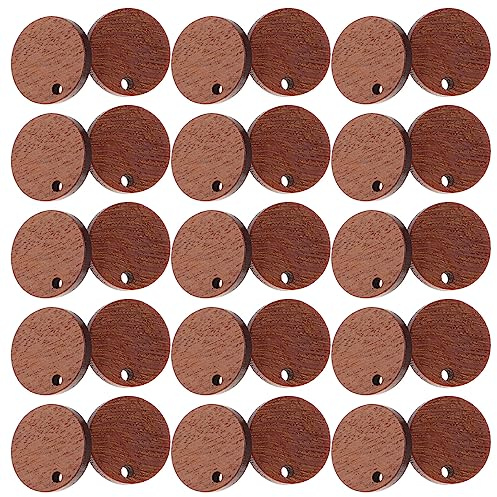 30 Stück Holz-Ohrstecker Mit Ohrrücken Ohrstecker-Lünette Flach Rund Für Diy-Ohrringe Kunsthandwerk Schmuckherstellung
