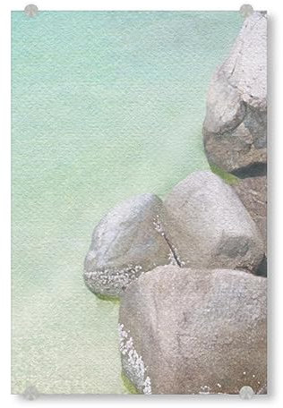 artboxONE Acrylglasbild 150x100 cm Reise/Strand und Meer Ozeanfelsen - Bild Strand felsen Meer