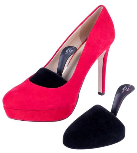 FootFitter Schuhspanner aus Schaumstoff mit Griff für Damen High Heels - Runde Zehe Reise High Heel Schuhspanner (ein oder drei Paar), Schwarz, 3 PACK Round Toe Trees (Size 8.5+)