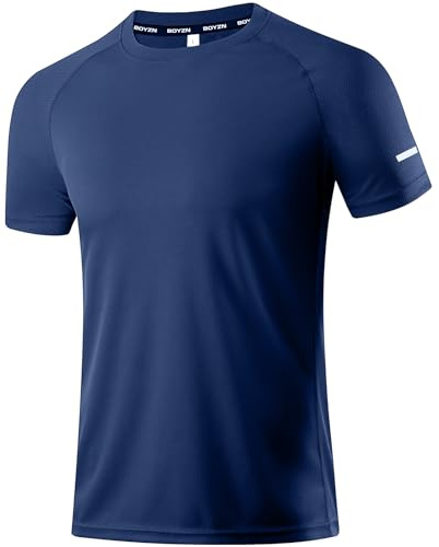 Boyzn confezione da 1, 3, 5 o 7 magliette da uomo per allenamento e corsa, maglietta traspirante a maniche corte da palestra, t-shirt da ginnastica a maniche corte, M
