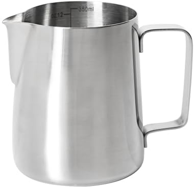CHULUX 12oz Milk Frothing Pitcher, Stainless Steel Steamer Cup for Milkfoam